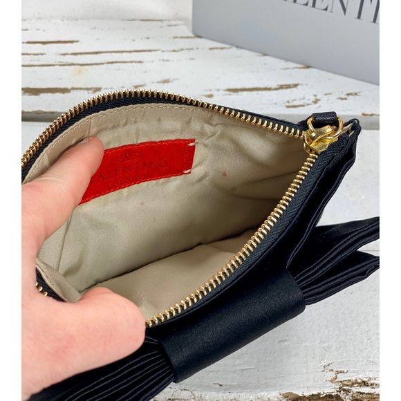 Valentino Garavani “Elyse Walker” Satin Bow Clutch - Picture 4 of 9